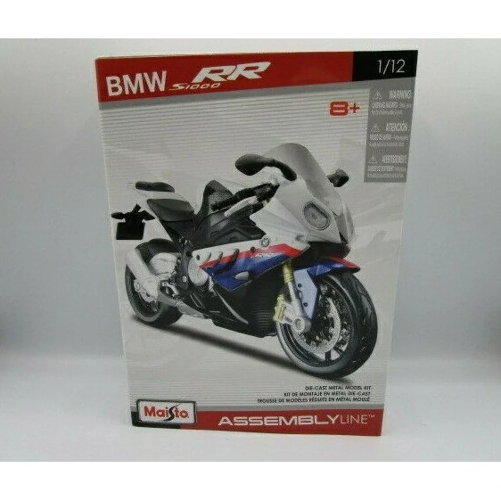 Maisto Assembly Line BMW S1000 RR White Black Motorcycle Bike Model Kit 1:12